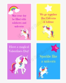 Unicorn Valentines - Free Printable Unicorn Valentine, HD Png Download, Transparent PNG
