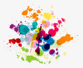 Colorful Paint Splatter Transparent Clip Art Image​, HD Png Download, Transparent PNG