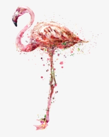 Flamingo Watercolor Painting, HD Png Download, Transparent PNG