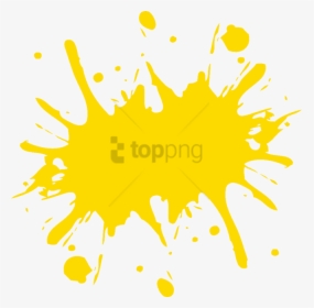 Yellow Paint Splash Png - Single Paint Splatter Design, Transparent Png, Transparent PNG