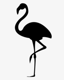 Flamingo Silhouette Stencil - Silhouette Flamingo Clipart, HD Png Download, Transparent PNG