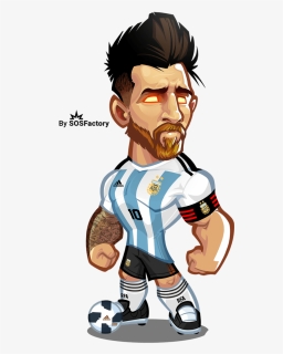 Transparent Messi Clipart - Messi Cartoon Drawing, HD Png Download ,  Transparent Png Image - PNGitem
