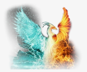 #scphoenix #phoenix #ice #fire #iceandfire #flame #fire - Phoenix Fire Blue And Red, HD Png Download, Transparent PNG