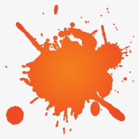 Splash Png Orange - Orange Paint Splatter Png, Transparent Png, Transparent PNG