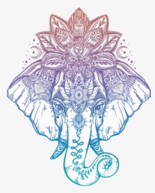 Download Elephant Mandala Crescent Lotus Crown Lotuscrown Elephant Mandala Hd Png Download Transparent Png Image Pngitem