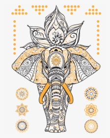 Transparent Elephant Mandala Png - Слон Мандала, Png Download, Transparent PNG