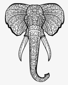 Transparent Elephant Mandala Png - Dessin D Elephant, Png Download, Transparent PNG