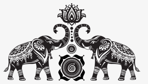 #boho #bohemian #elephant #elephants #mandala #freetoedit - Indian Elephant Vector, HD Png Download, Transparent PNG