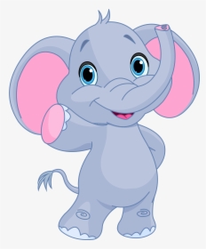 Baby Elephant White Elephant Clip Art Hostted - Cute Elephant Clipart, HD Png Download, Transparent PNG