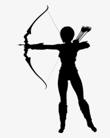 Amazon, Archer, Arrow, Battle, Bow, Combat, Female - Silhouette Archer Clipart, HD Png Download, Transparent PNG