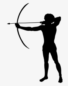 Clip Art Ranged Weapon Archery Silhouette - Silhouette Archery Clipart Png, Transparent Png, Transparent PNG