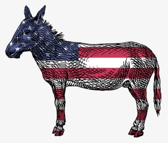 America, Democrats, Ass, Democratic, Donkey, Flag, - American Donkey, HD Png Download, Transparent PNG