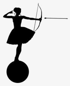 Archery, Silhouette, Target, Female, Man, Accuracy, - Disegni Tiro Con L Arco, HD Png Download, Transparent PNG