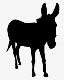 Donkey Silhouette Png - Silhouette Donkey Transparent Background, Png Download, Transparent PNG