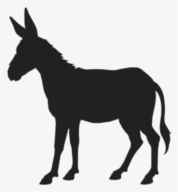 Donkey Mule Vector Graphics Clip Art Portable Network - Donkey Head Silhouette, HD Png Download, Transparent PNG