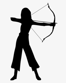 Illyasviel Von Einzbern Female Woman Silhouette Drawing - Female Archer Silhouette, HD Png Download, Transparent PNG