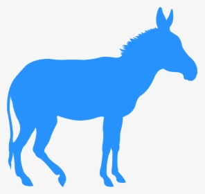 Blue Donkey Silhouette, HD Png Download, Transparent PNG