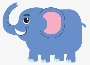 Free Blue Elephant Cliparts, Download Free Clip Art, - Cute Blue Elephant Clipart, HD Png Download, Transparent PNG