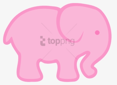 Larger Clipart Baby Elephant - Pink And Green Elephant, HD Png Download, Transparent PNG