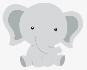 Baby Elephant For Baby Shower Clipart , Png Download - Elephant Head Baby Shower, Transparent Png, Transparent PNG