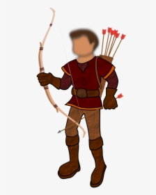 Archer People Medieval Free Picture - Man With Bow And Arrow, HD Png Download, Transparent PNG