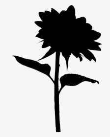 Sunflower Silhouette - Transparent Background Sunflower Png, Png Download, Transparent PNG