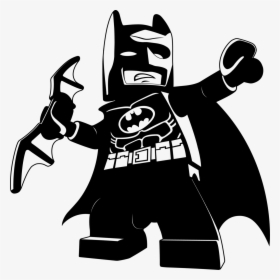 Batman Clipart Legoman - Lego Batman Black And White, HD Png Download, Transparent PNG