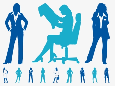 Transparent Business People Silhouette Png - Male And Female Work, Png Download, Transparent PNG