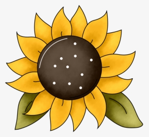 Clip Art - Simple Sunflower Clip Art, HD Png Download, Transparent PNG