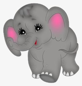 Baby Elephant Clipart 2 - Cute Baby Elephant Animated, HD Png Download, Transparent PNG