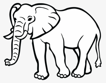 Elephant Clipart Mammal - Elephant Images Clip Art Black And White, HD Png Download, Transparent PNG
