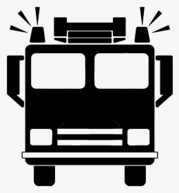 Car Fire Engine Truck Silhouette Clip Art - Silhouette Fire Truck Clipart, HD Png Download, Transparent PNG