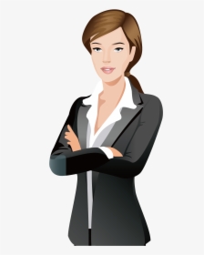 Businessperson Cartoon Silhouette - Business Woman Cartoon Png, Transparent Png, Transparent PNG