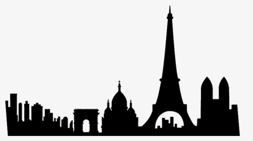 Paris Clipart Skyline - Eifel Tower Sillouette, HD Png Download, Transparent PNG