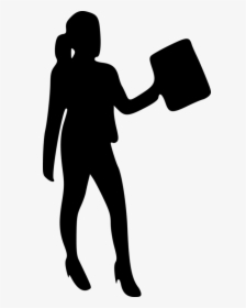 Standing,human Behavior,silhouette - Woman Silhouette Clipart Business Woman, HD Png Download, Transparent PNG