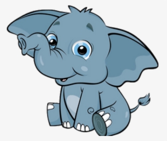Clip Art Baby Elephant Drawing - Cute Animals Clipart, HD Png Download, Transparent PNG