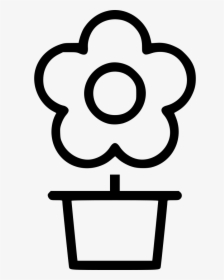 Flower Pot - Flower Pot Icon Png, Transparent Png, Transparent PNG