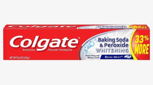 Colgate Tooth Paste Baking Soda Brisk Mint 226 Gm - Colgate Toothpaste 8 Oz, HD Png Download, Transparent PNG