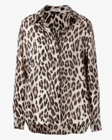 L Agence Printed Shirt In Creme Leopard - Blouse, HD Png Download, Transparent PNG