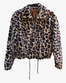 Image Of Furry Leopard Print Bomber - Fur Clothing, HD Png Download, Transparent PNG