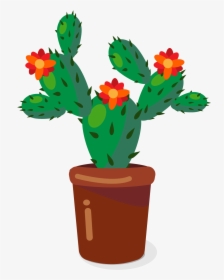 Cactaceae Plant Flowerpot - Cactus Clipart, HD Png Download, Transparent PNG
