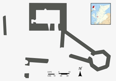 Eilean Donan Castle Map 1887 - Eilean Donan Castle Footprint, HD Png Download, Transparent PNG