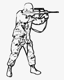 Soldier Black And White, HD Png Download, Transparent PNG