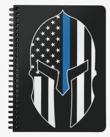 Thin Blue Line Spartan Spiralbound Notebook Journal - Emblem, HD Png Download, Transparent PNG