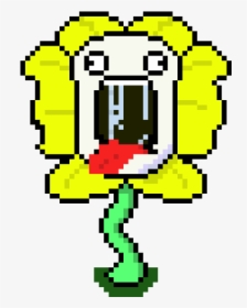 Free: Flowey - Undertale Pixel Art Flowey, HD Png Download - 760x820  