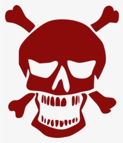 Skull, Crossbones, Red, Pirate, Jolly Roger, Death - Skull Bones Halloween, HD Png Download, Transparent PNG