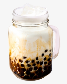 Brown Sugar Fresh Milk Tea With Boba - Transparent Boba Milk Tea, HD Png Download, Transparent PNG