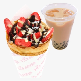 Any Crepe Boba Drink - Sundae, HD Png Download, Transparent PNG