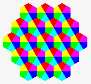 Kite Hexagons 6 Color Clip Arts - Hexagon Art Color, HD Png Download, Transparent PNG