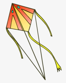 Orange Kite - Kite Clipart, HD Png Download, Transparent PNG